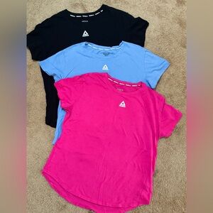Reebok Ladies Short Sleeve T-Shirt Trio - Black, Blue, Pink, Medium